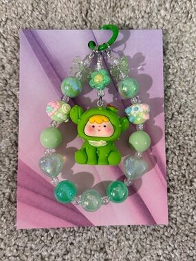 Handmade Bubblegum Bead Phone/Purse Charm